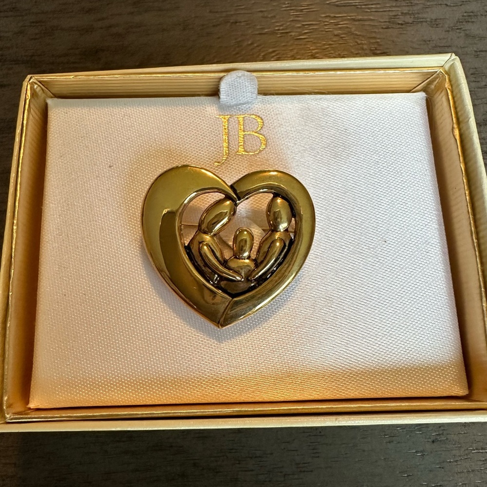 Gold Heart Shaped Pin